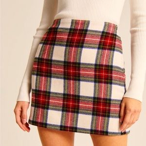 Abercrombie & Fitch Wool Plaid Mini Skirt